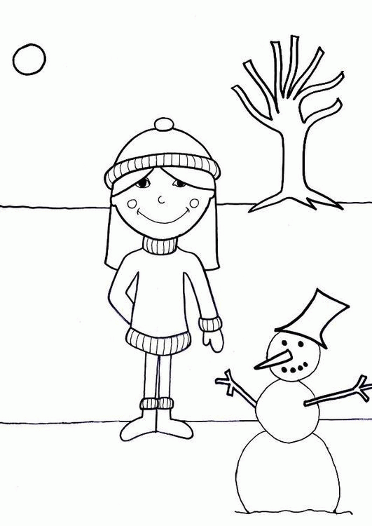 Bałwany kolorowanki